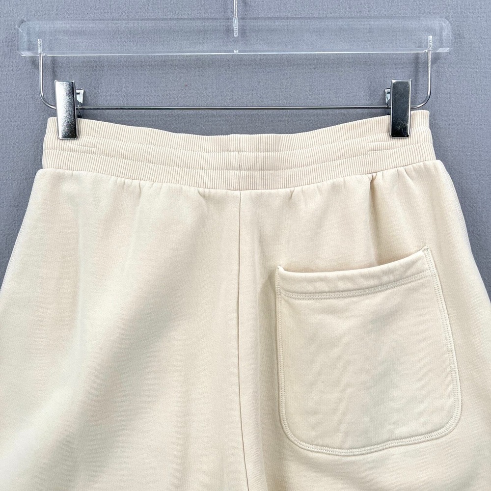 COS Sweat Shorts Women XS Cream Casual Fleece Raw Hem Casual Athleisure Lounge - Picture 4 of 15